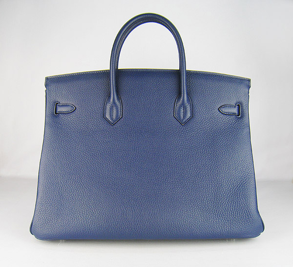 Replica Hermes Birkin 40CM Togo Bag Dark Blue 6099 Online - Click Image to Close